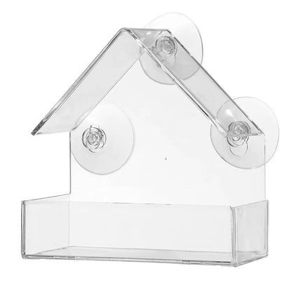 Clear Glass Window Bird Feeder